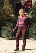 "Ab"solution Mid-Rise Itty Bitty Boot Trousers, Oxblood / 8 image