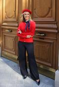 Goldy Cable Knit Cardigan, Red / 12 image