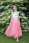 Polka Dot Tulle Skirt, Coral/White / F/S image