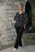 Tripois Peplum Blouse, Black/Cream / 10 image