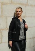 Vintage Leather Look Jacket, Black / 16 image