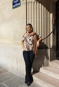 Printed Knit Jumper, Tan / F/S image