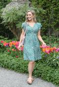Floral Print Short Dress, Green / 8 image