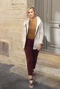 Sienna Luxe Silver Zip Joggers, Wine / 10 image