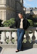 Leopard Belt Wide Jeans, Denim / L image
