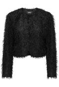 Fringe Sequins Cropped Jacket, Black / L image