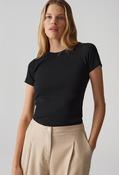 Samuna Slim Fine ribbed T-Shirt, Black / 36 image