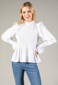 Smocking Detail Top, White / F/S image