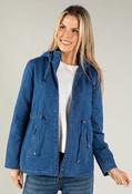 Denim Zip Up Jacket, Dark Blue / 2XL image
