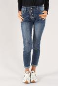 Crinkle Denim Jeans, Denim / XS image