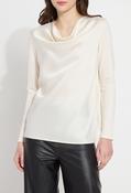 Ingrid Cowl Neck Top, Cream / L image