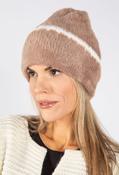 Contrast Stripe Soft Touch Hat, Taupe / F/S image