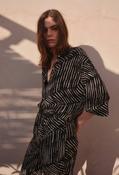 Fiana Palm Leaves Blouse, Black / 36 image