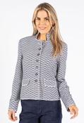 Pocket Detail Striped Jacket, Navy/White / 44 image