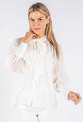 Pussy Bow Tencel Blouse, Cream / F/S image