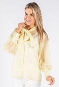 Pussy Bow Tencel Blouse, Lemon / F/S image