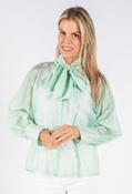 Pussy Bow Tencel Blouse, Mint / F/S image