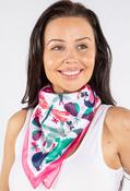 Satin Feel Animal Print Scarf, F/S / Pink image