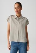 Famella regular striped blouse, Olive / 34 image