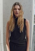 Idala slim jersey top, Dark Brown / 36 image