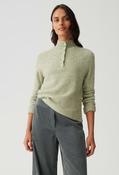 Opus Plutton Slim Knitted Jumper in Wool Mohair Mix, Soft Matcha / 36 image