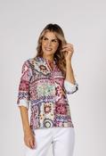 Patchwork Buttoned Up Top, Pink / 16 image