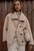 Hafine Regular soft teddy jacket, Macadamia / 40 image