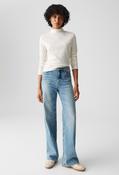 Suhanna Curly Slim ribbed Top, Cream / 44 image