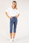 Pull-On Linen Capris, Denim / 24 image