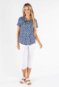 Pull-On Linen Capris, White / 18 image