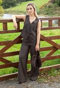 Lisa Pinstripe Waistcoat, Chocolate / 14 image