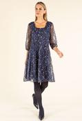 Polka Dot Lace Dress, Navy Mix / 10 image