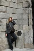 Jenny Paisley Jacquard Blazer, Choc/Grey / 18 image