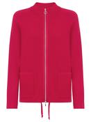 Zip-Up Knit Cardigan, Redberry / 46