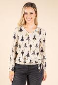 Ballerina Soft Touch Knit Top, Beige/Black / 16 image