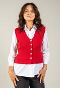 Alba Gold Button Waistcoat, Red / 10 image