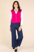 Alba Gold Button Waistcoat, Fushia / 10 image