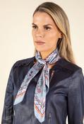 Floral Print Satin Touch Scarf, Grey / F/S image