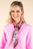 Abstract Floral Print Satin Touch Scarf image