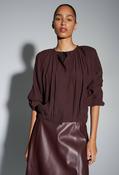 Faluna wide tunic blouse, Dark Grape / 40 image
