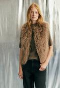 Wondra Faux Fur Waistcoat, Warm Taupe / 42 image