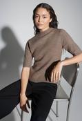 Pedgi Slim ribbed jumper, Warm Taupe / 42 image