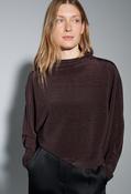 Saglanz Gloss Effect Jersey Top, Dark Grape / 40 image