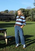 Lolah Flow Barrel jeans, Mid Flowy Blue / 42S image