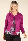 Short Faux Suede Jacket, Fushia / 18 image