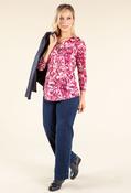 Tie Neck Floral Print Top, Magenta / 16 image