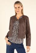 Faux Suede Jacket, Chocolate / 18 image