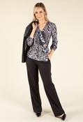 Animal Print Wrap Top, Black Mix / 16 image
