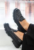 Silver Studded Loafer, Black / 38 image