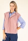 Fluffy Knit Vest, Rose / F/S